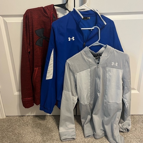 Under Armour Men’s Lot of 3 Pullover/Hooded Sweatshirt Sz S EUC - Picture 2 of 5